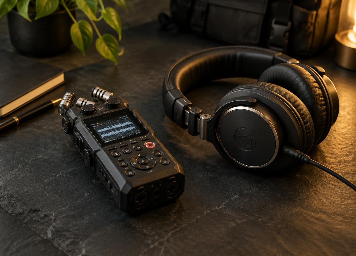 Field audio kit demo product photograph